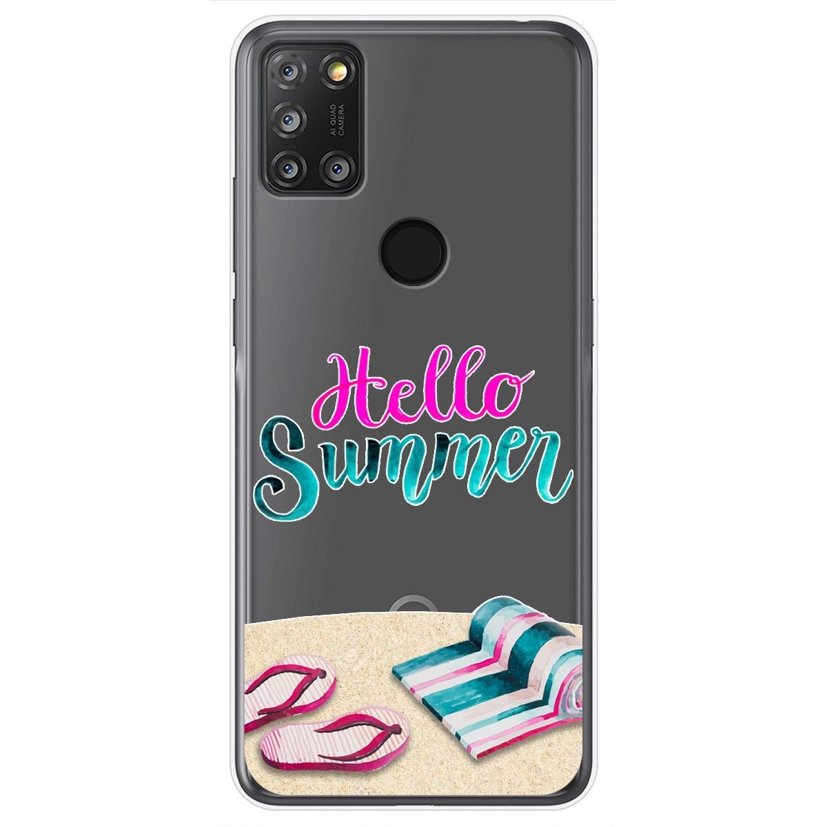 Funda Gel Transparente para Alcatel 3X 4CAM diseño Summer Dibujos