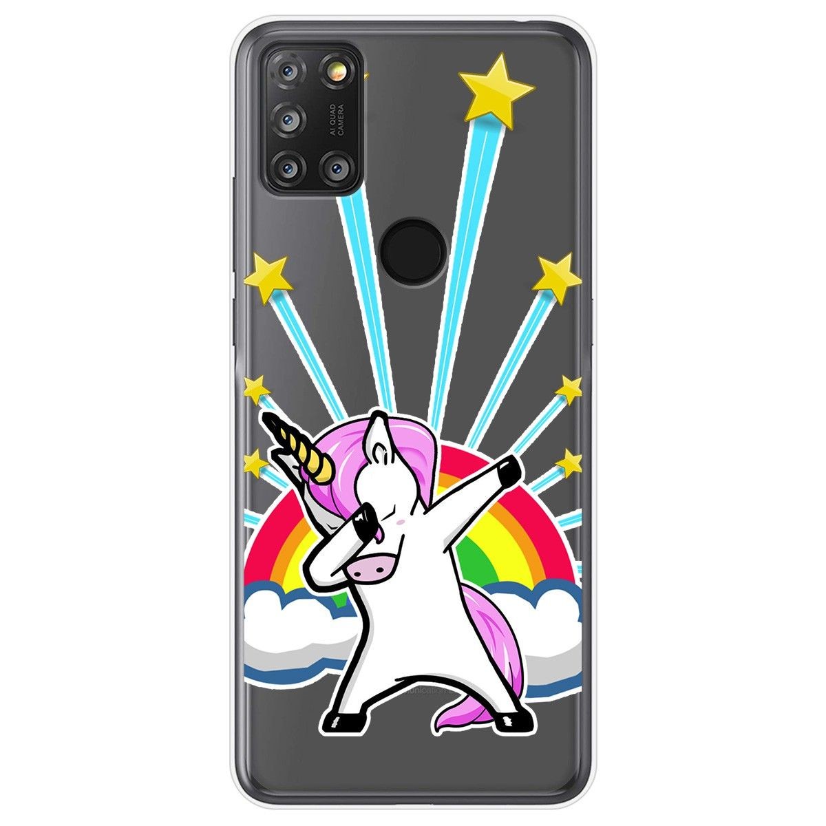 Funda Gel Transparente para Alcatel 3X 4CAM diseño Unicornio Dibujos