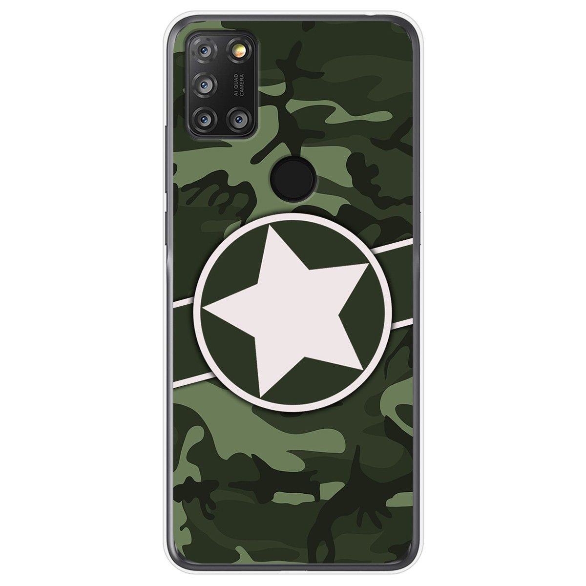 Funda Gel Tpu para Alcatel 3X 4CAM diseño Camuflaje 01 Dibujos