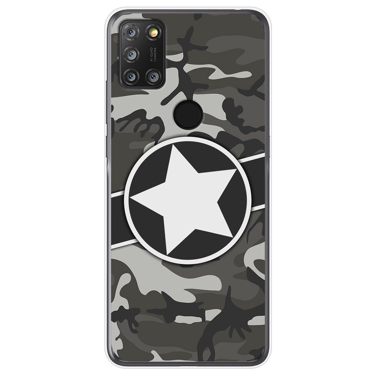 Funda Gel Tpu para Alcatel 3X 4CAM diseño Camuflaje 02 Dibujos