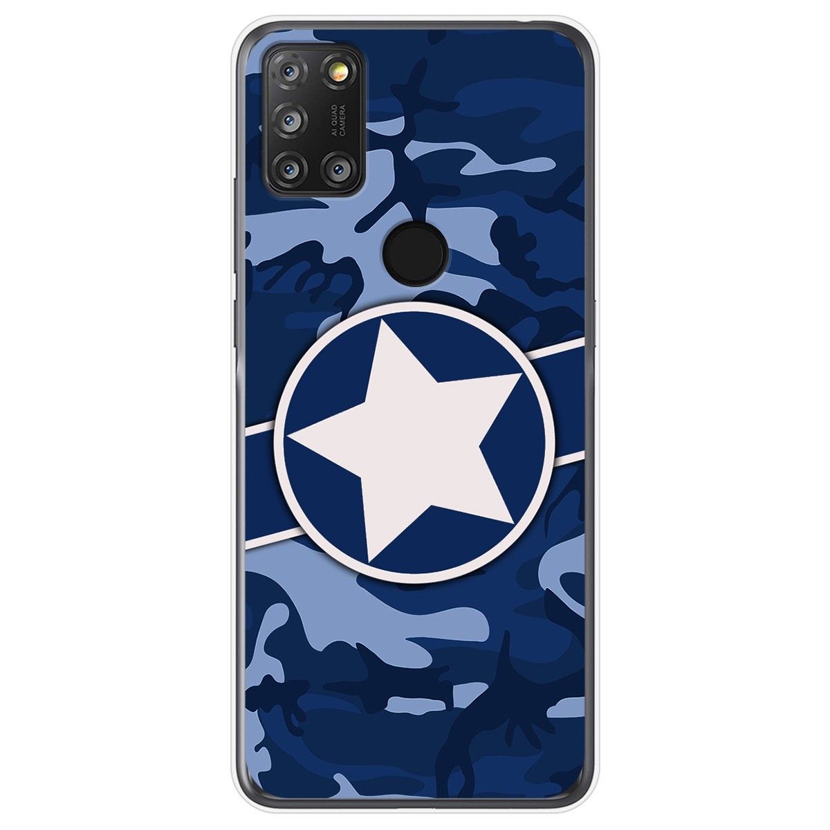 Funda Gel Tpu para Alcatel 3X 4CAM diseño Camuflaje 03 Dibujos