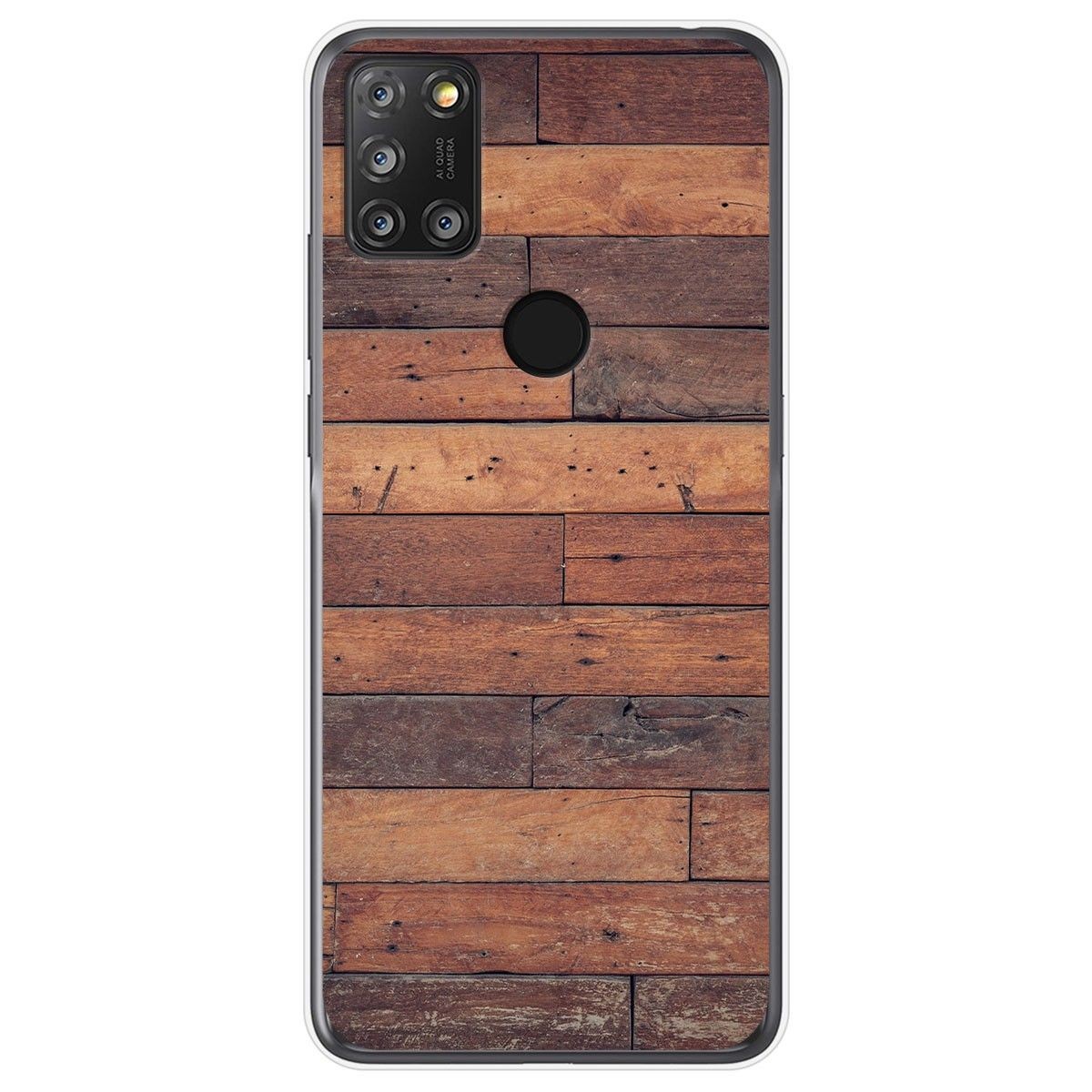 Funda Gel Tpu para Alcatel 3X 4CAM diseño Madera 03 Dibujos