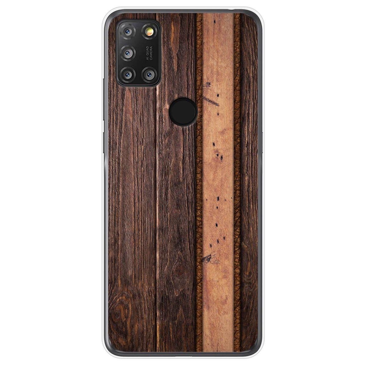 Funda Gel Tpu para Alcatel 3X 4CAM diseño Madera 05 Dibujos