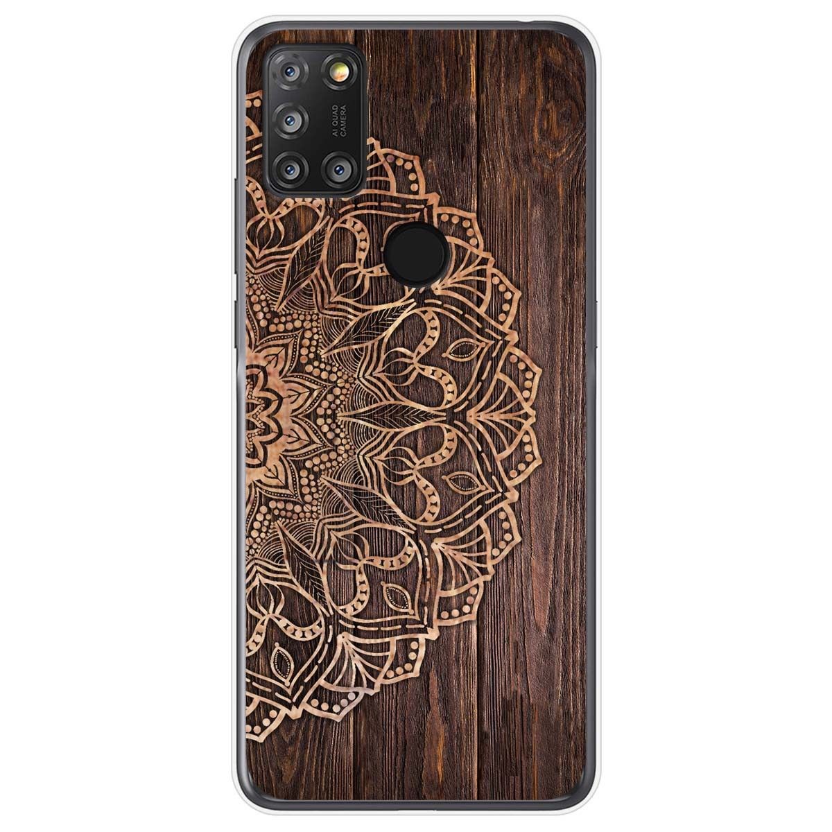 Funda Gel Tpu para Alcatel 3X 4CAM diseño Madera 06 Dibujos