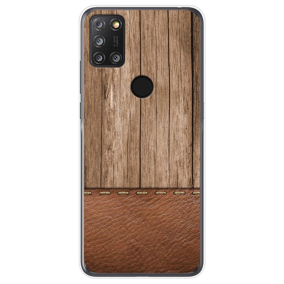 Funda Gel Tpu para Alcatel 3X 4CAM diseño Madera 09 Dibujos