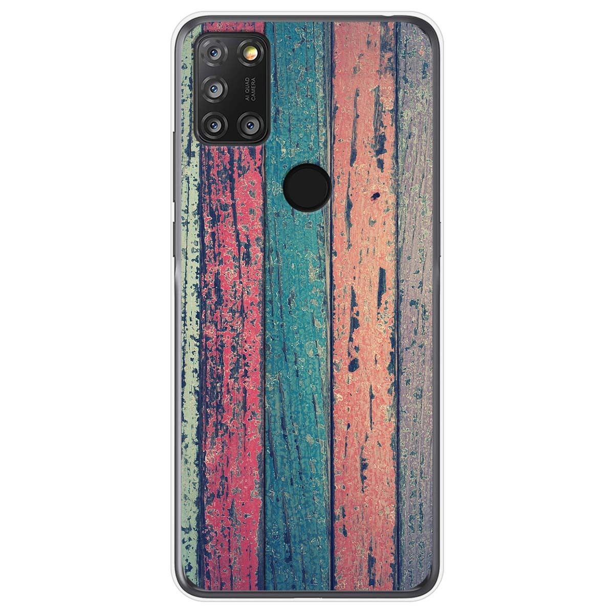 Funda Gel Tpu para Alcatel 3X 4CAM diseño Madera 10 Dibujos