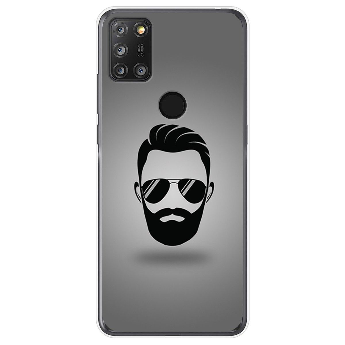 Funda Gel Tpu para Alcatel 3X 4CAM diseño Barba Dibujos