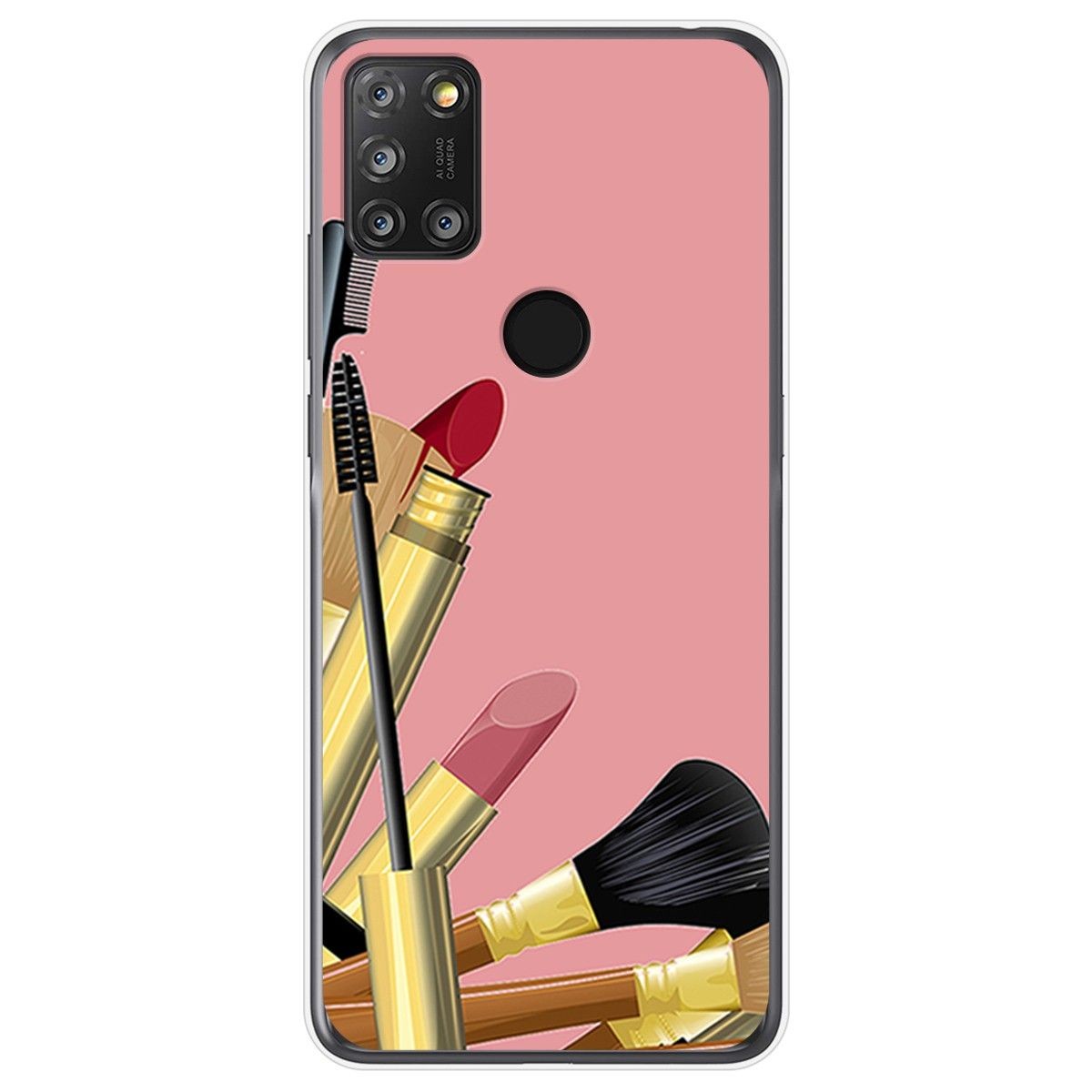Funda Gel Tpu para Alcatel 3X 4CAM diseño Brochas Dibujos