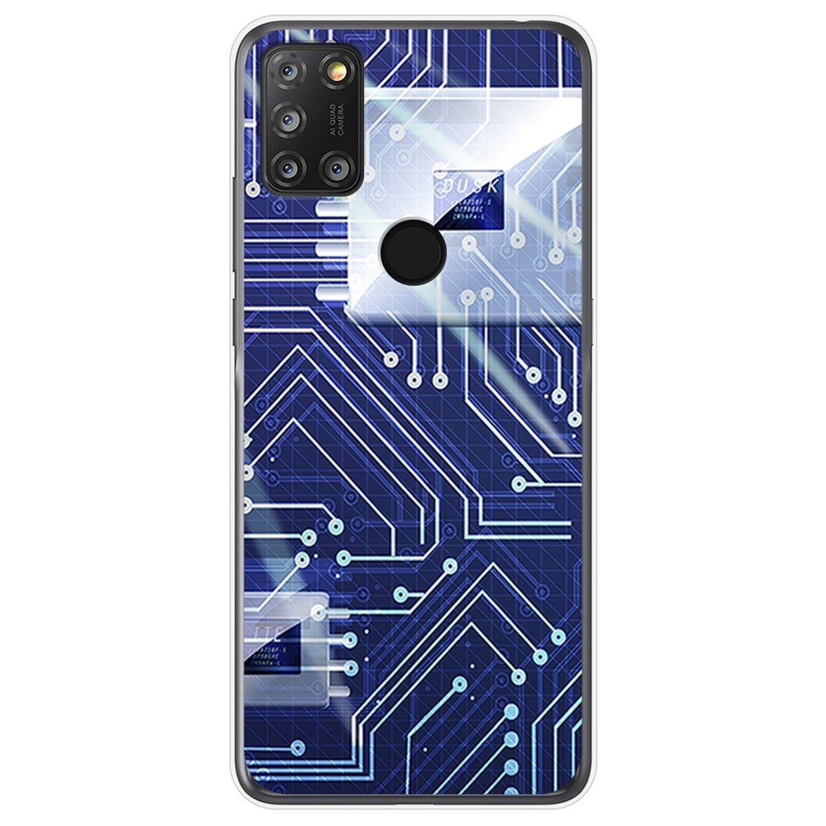 Funda Gel Tpu para Alcatel 3X 4CAM diseño Circuito Dibujos