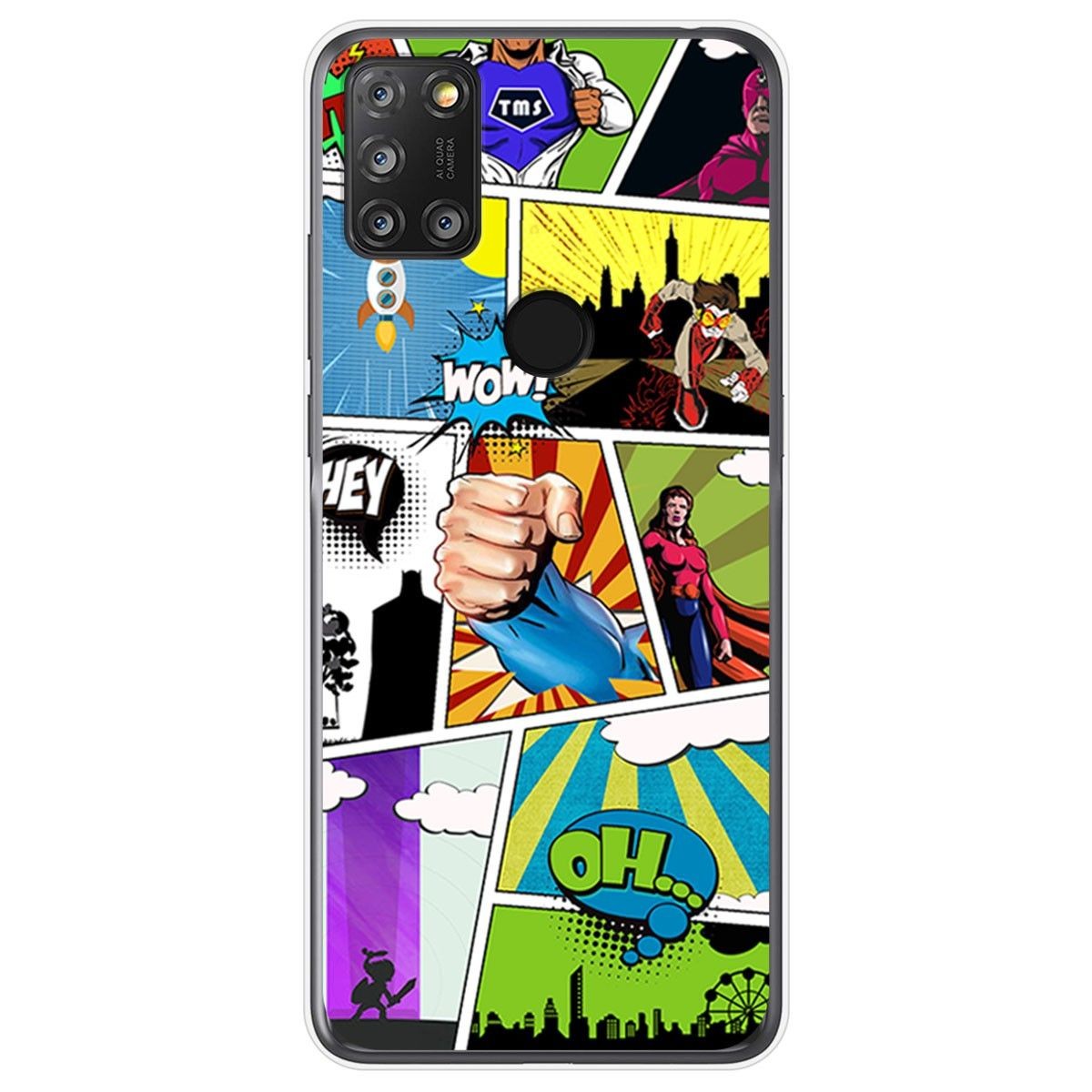 Funda Gel Tpu para Alcatel 3X 4CAM diseño Comic Dibujos