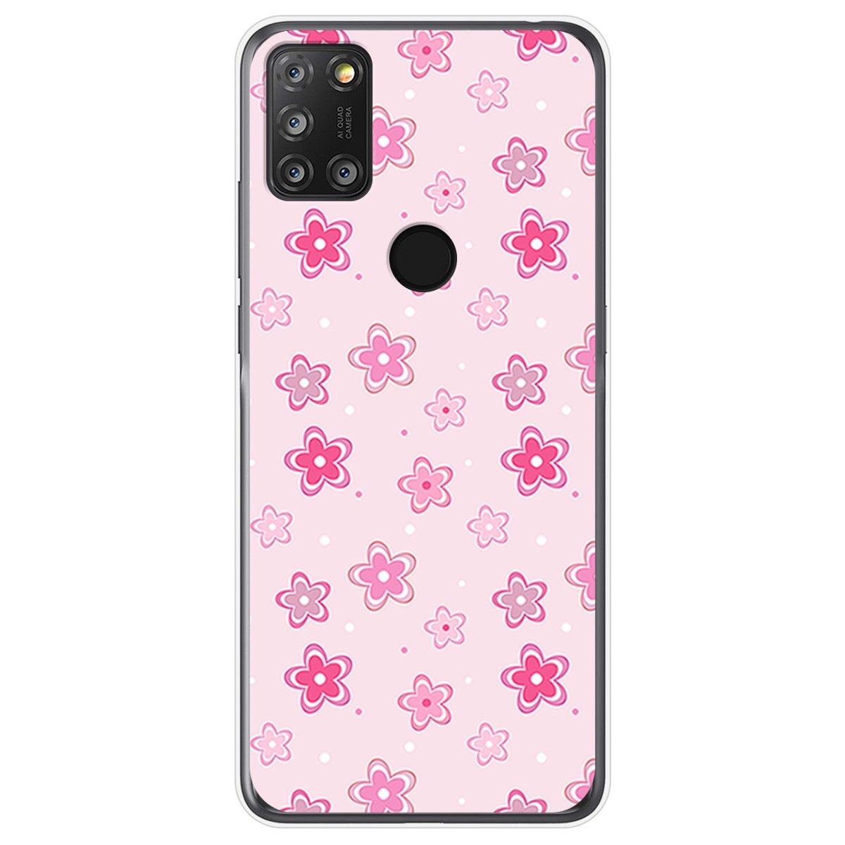 Funda Gel Tpu para Alcatel 3X 4CAM diseño Flores Dibujos