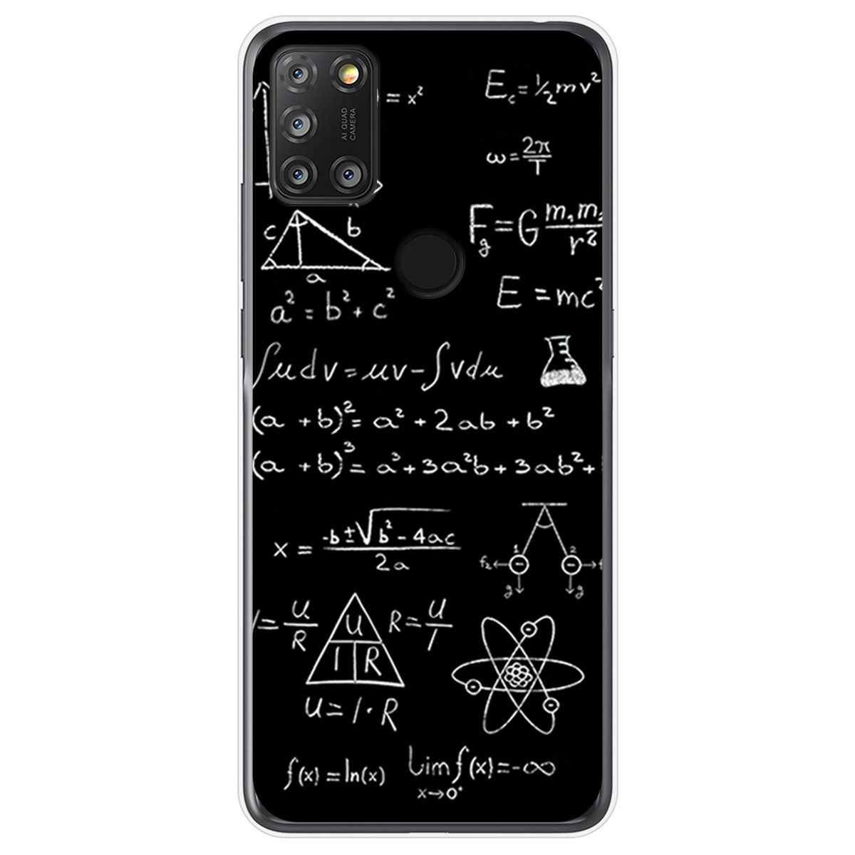 Funda Gel Tpu para Alcatel 3X 4CAM diseño Formulas Dibujos