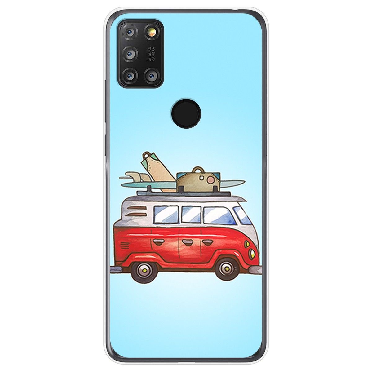 Funda Gel Tpu para Alcatel 3X 4CAM diseño Furgoneta Dibujos