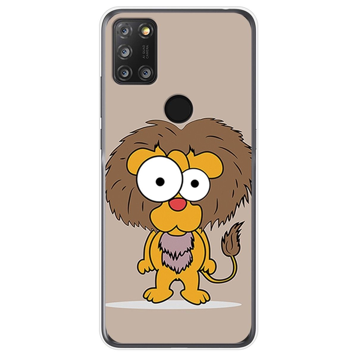 Funda Gel Tpu para Alcatel 3X 4CAM diseño Leon Dibujos