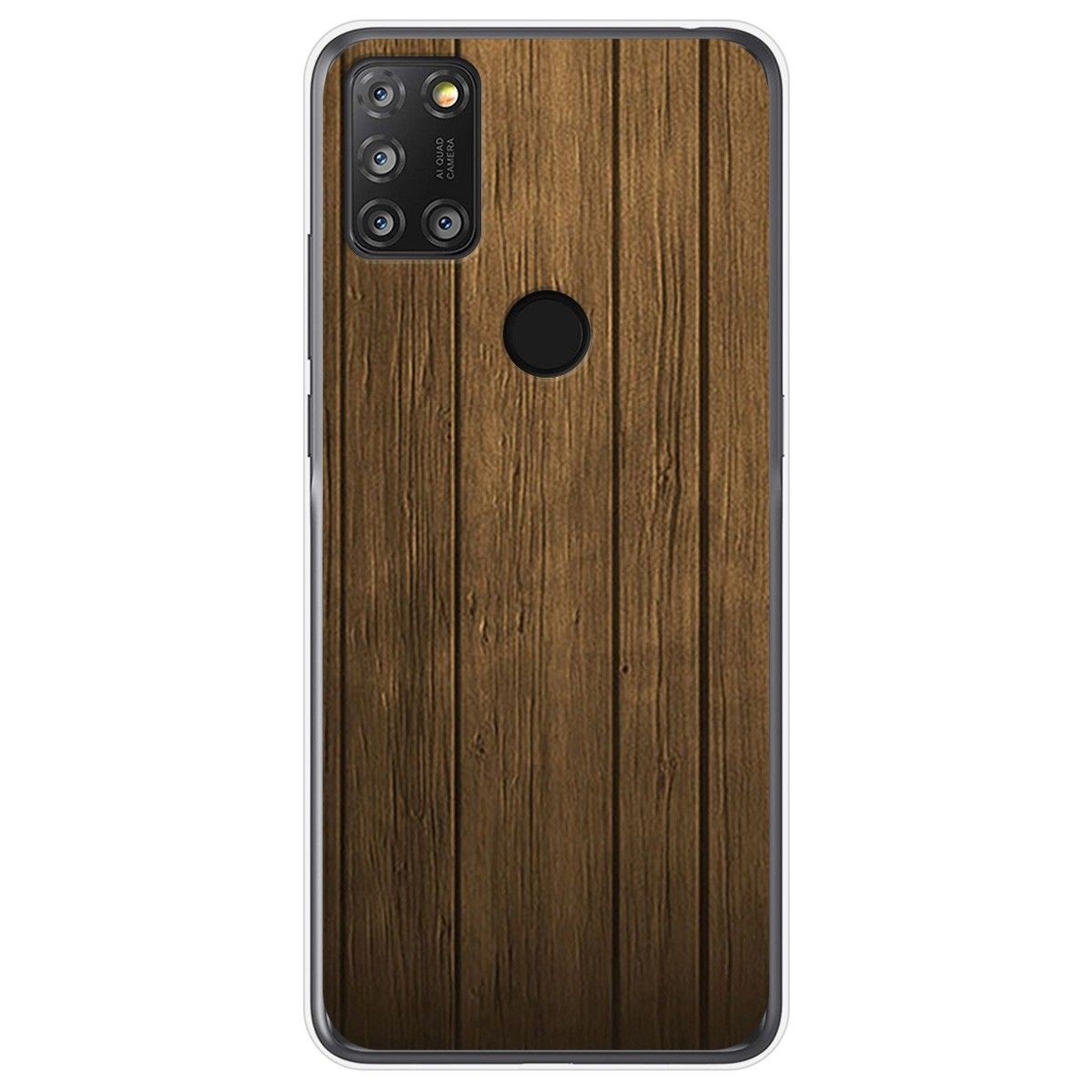 Funda Gel Tpu para Alcatel 3X 4CAM diseño Madera Dibujos