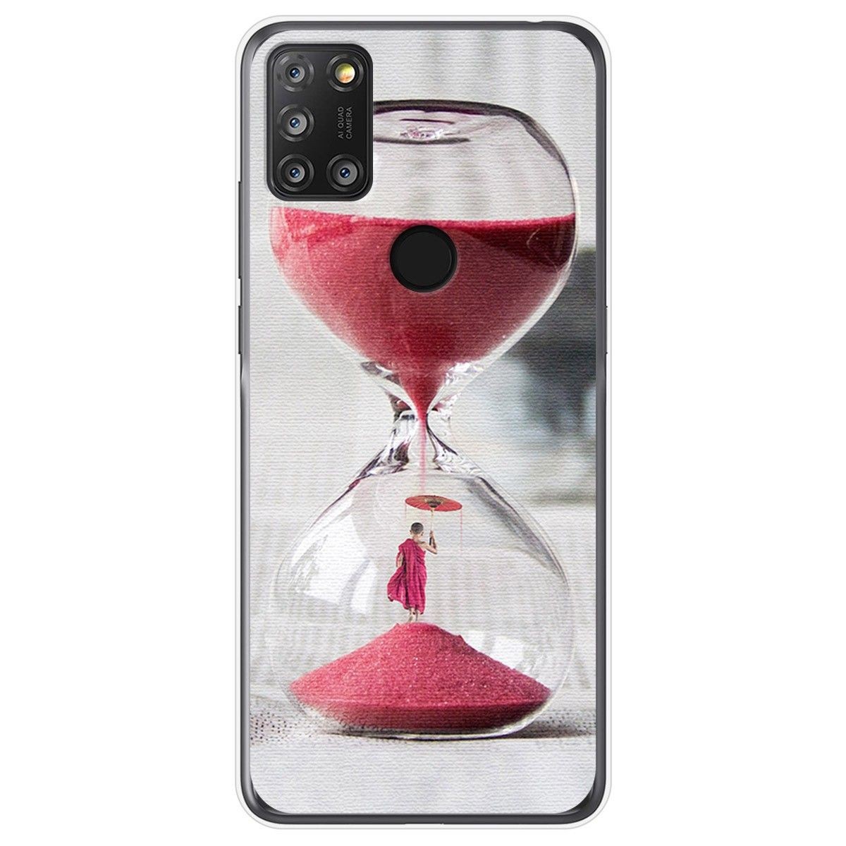 Funda Gel Tpu para Alcatel 3X 4CAM diseño Reloj Dibujos