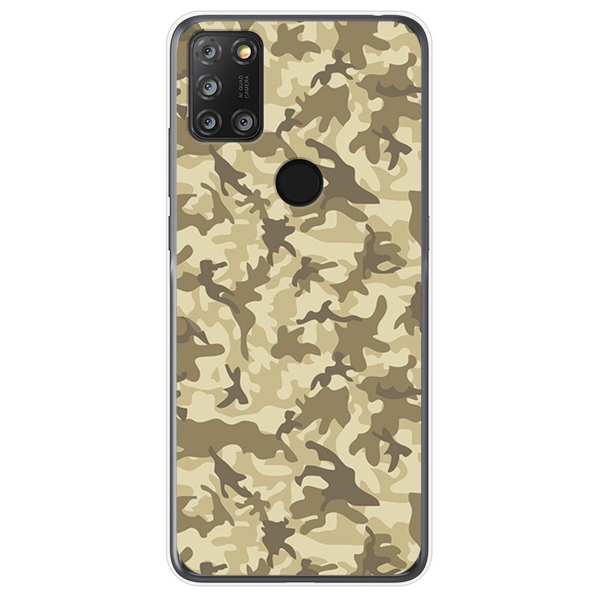 Funda Gel Tpu para Alcatel 3X 4CAM diseño Sand Camuflaje Dibujos