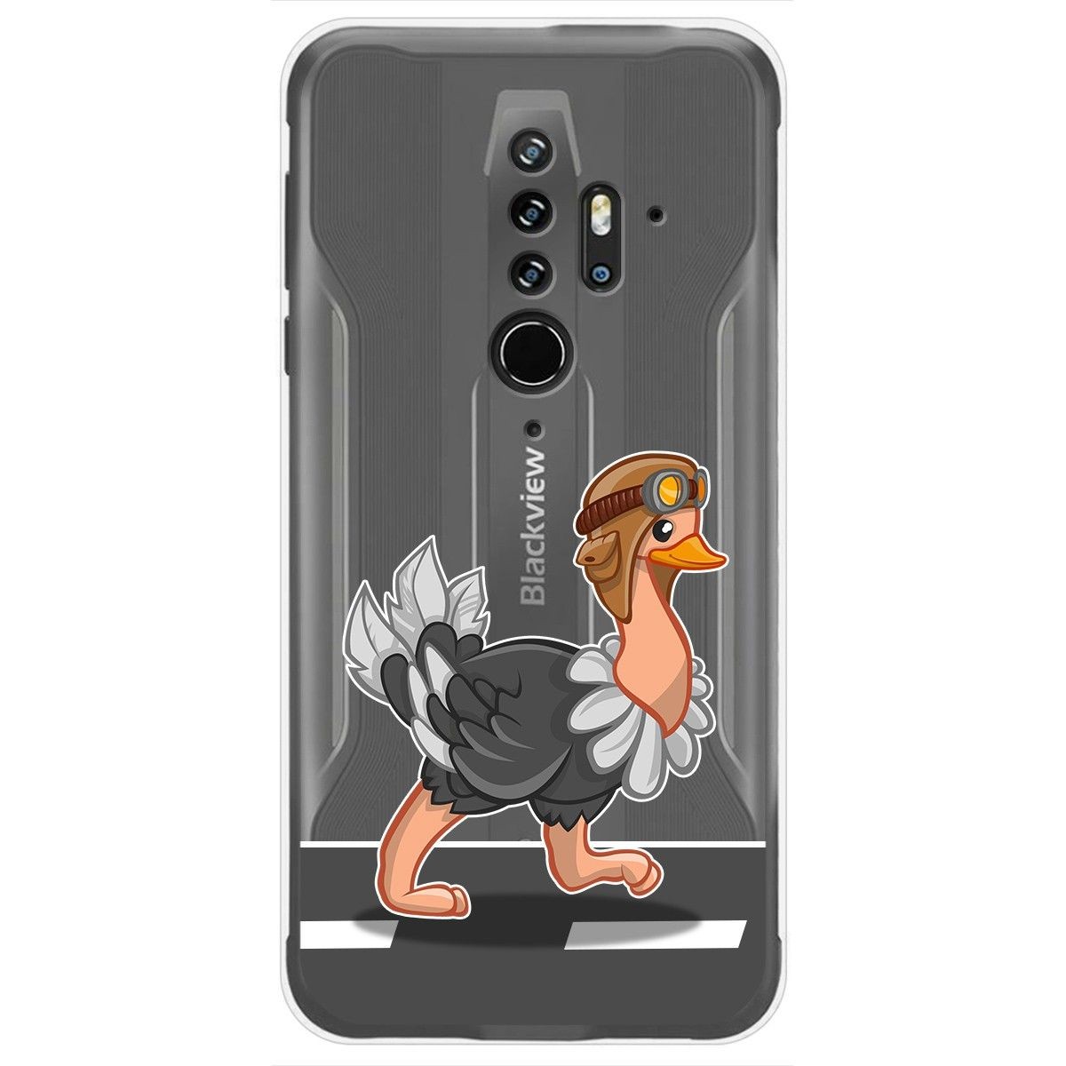 Funda Gel Transparente para Blackview BV6300 Pro diseño Avestruz Dibujos