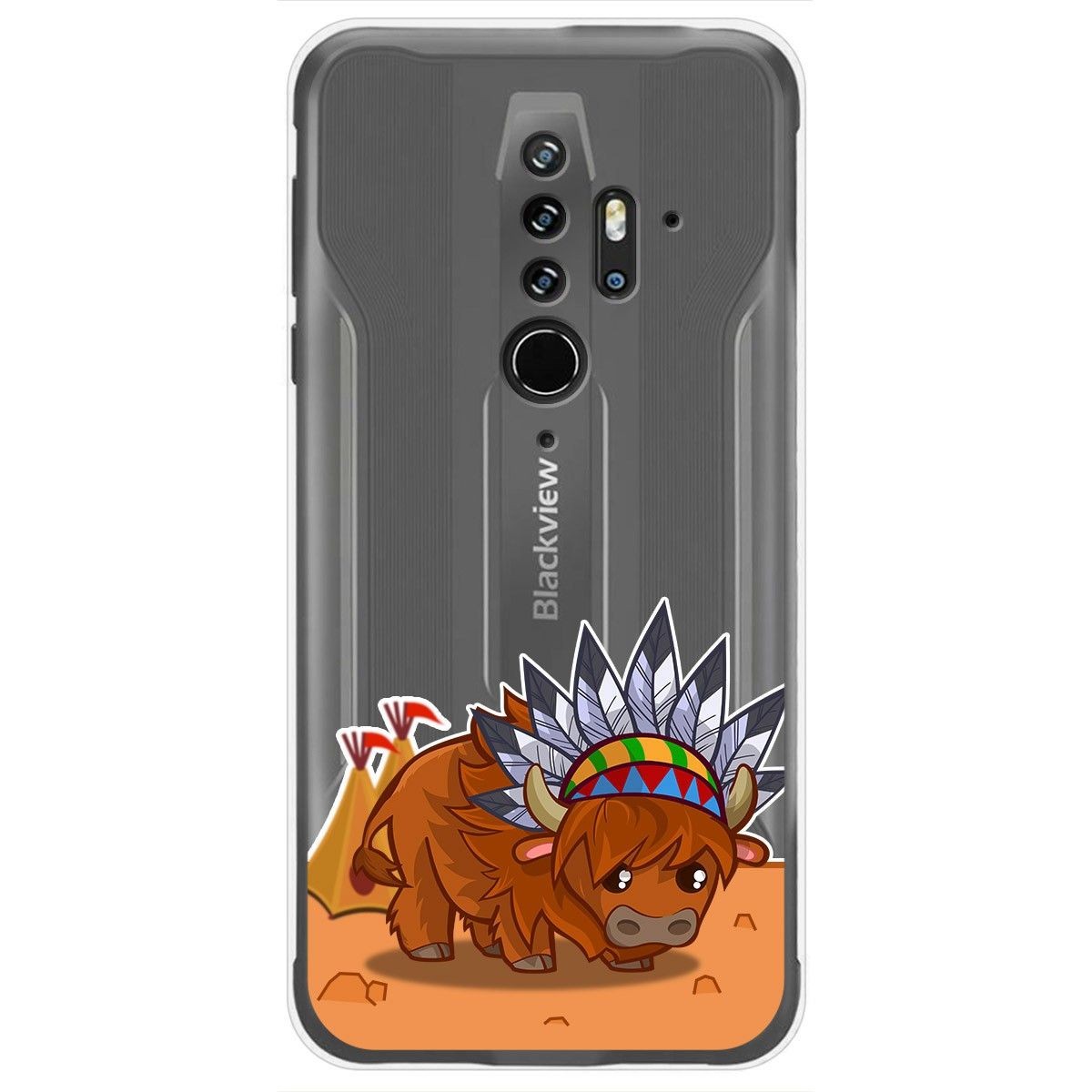 Funda Gel Transparente para Blackview BV6300 Pro diseño Bufalo Dibujos