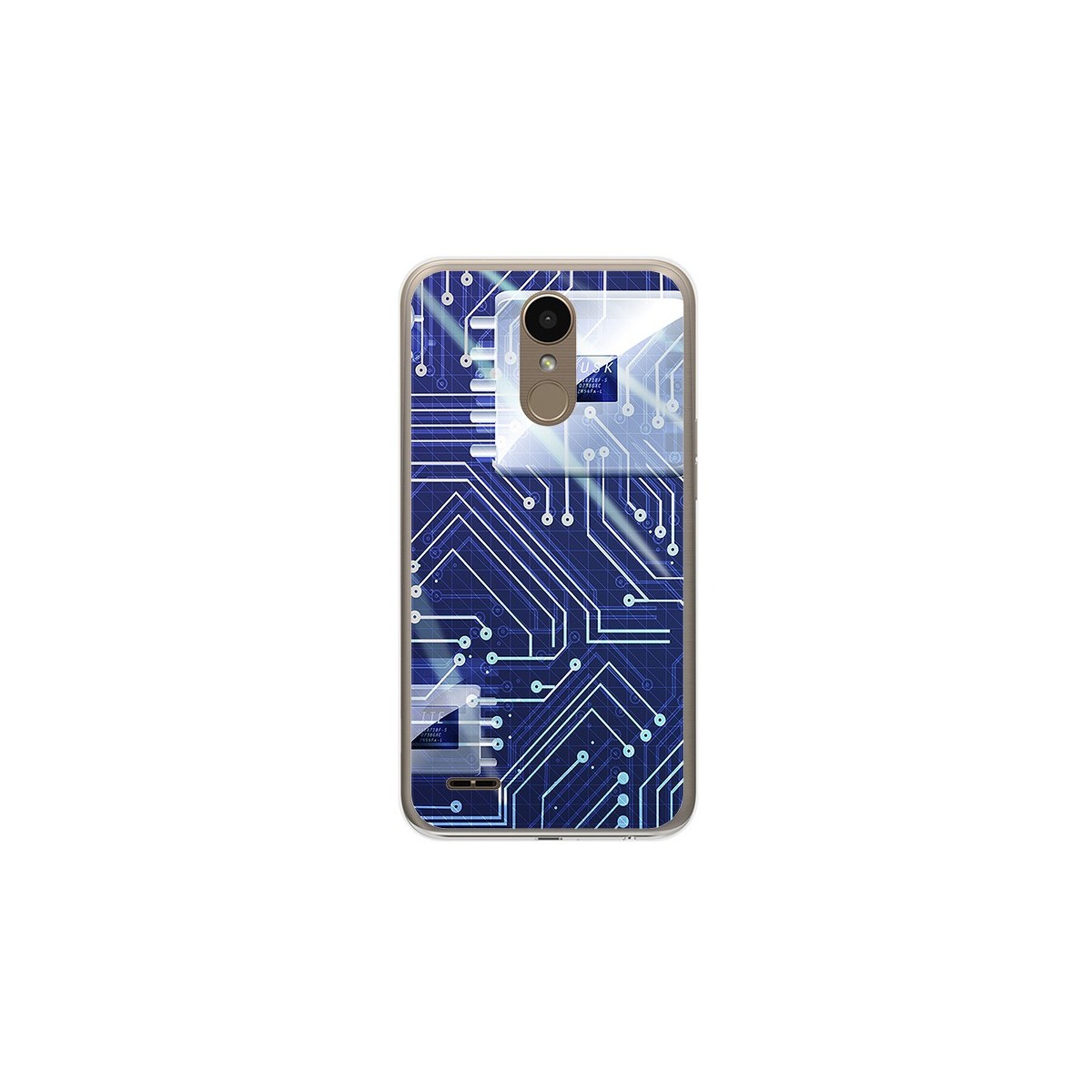 Funda Gel Tpu para Lg K10 2017 Diseño Circuito Dibujos