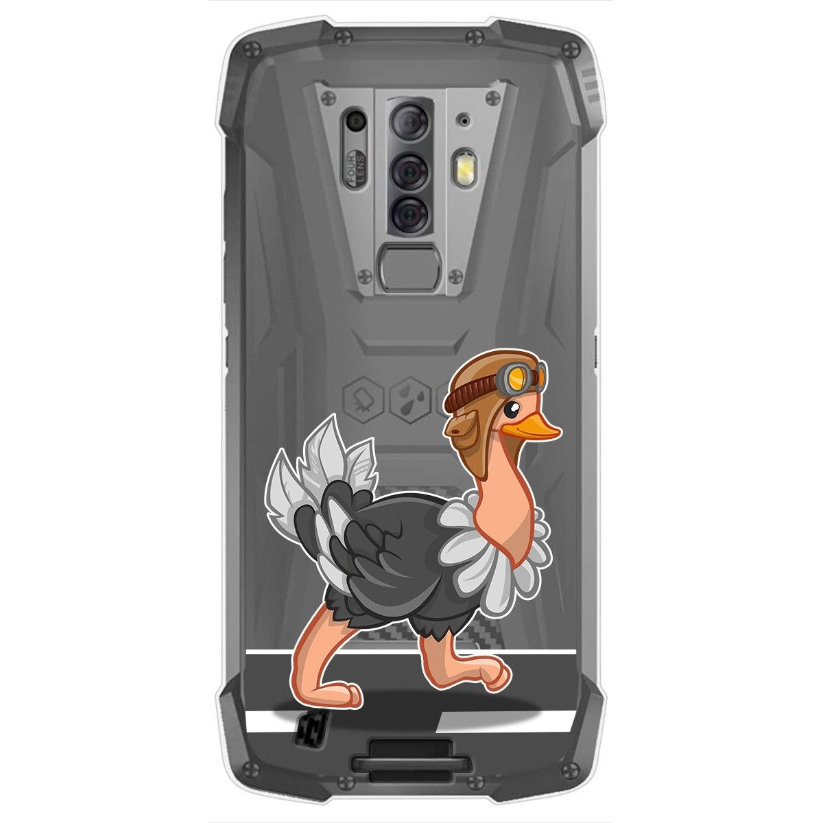 Funda Gel Transparente para Blackview BV6900 / BV6900 Pro diseño Avestruz Dibujos