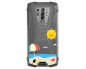 Funda Gel Transparente para Blackview BV6900 / BV6900 Pro diseño Playa Dibujos