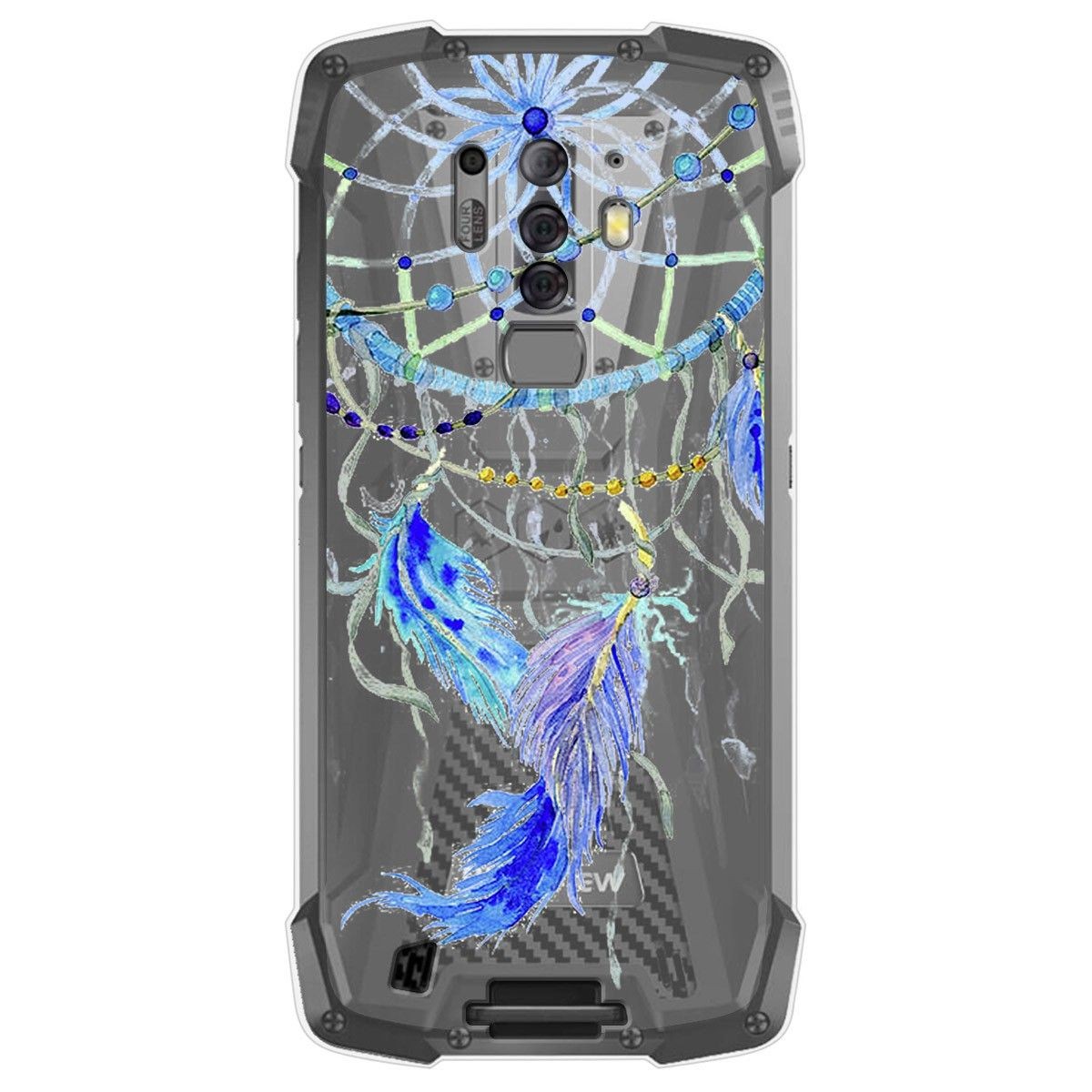 Funda Gel Transparente para Blackview BV6900 / BV6900 Pro diseño Plumas Dibujos