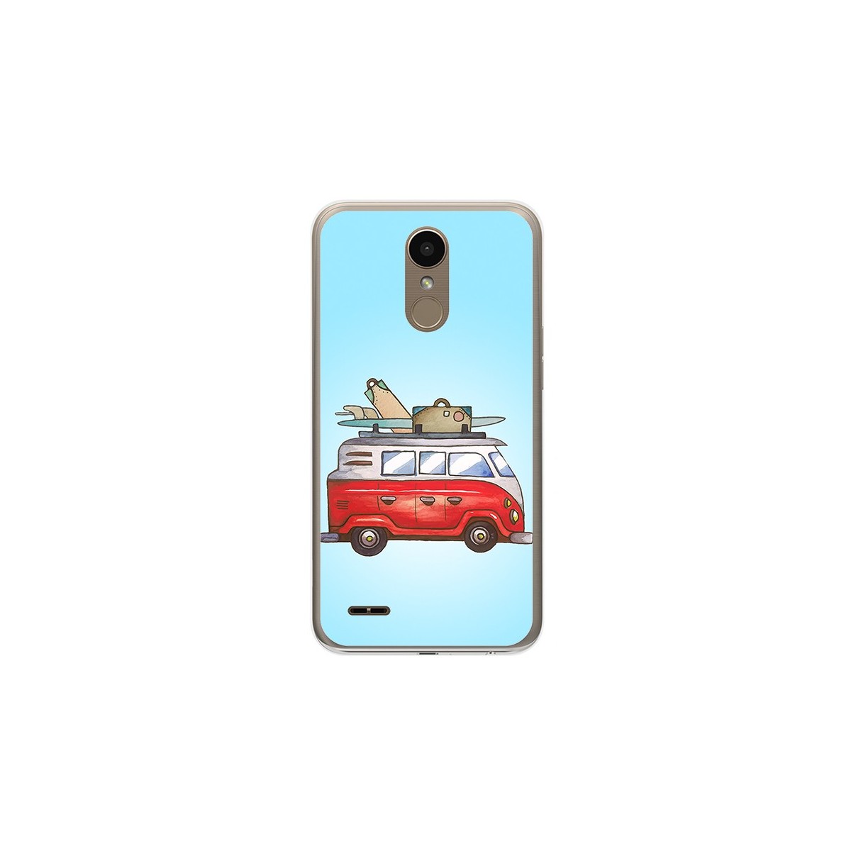 Funda Gel Tpu para Lg K10 2017 Diseño Furgoneta Dibujos
