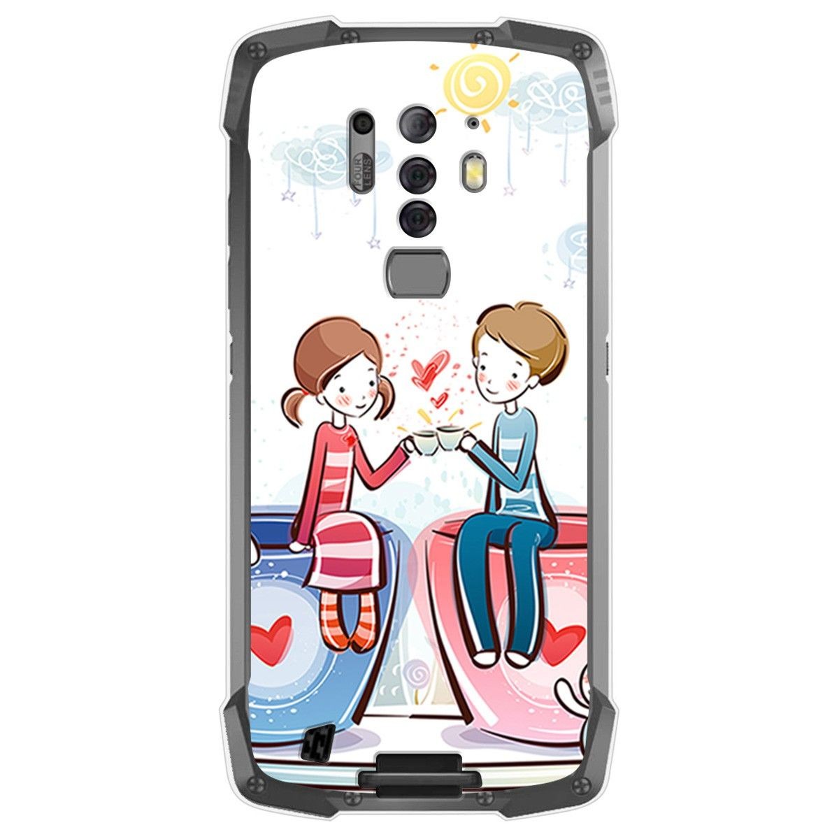 Funda Gel Tpu para Blackview BV6900 / BV6900 Pro diseño Café Dibujos