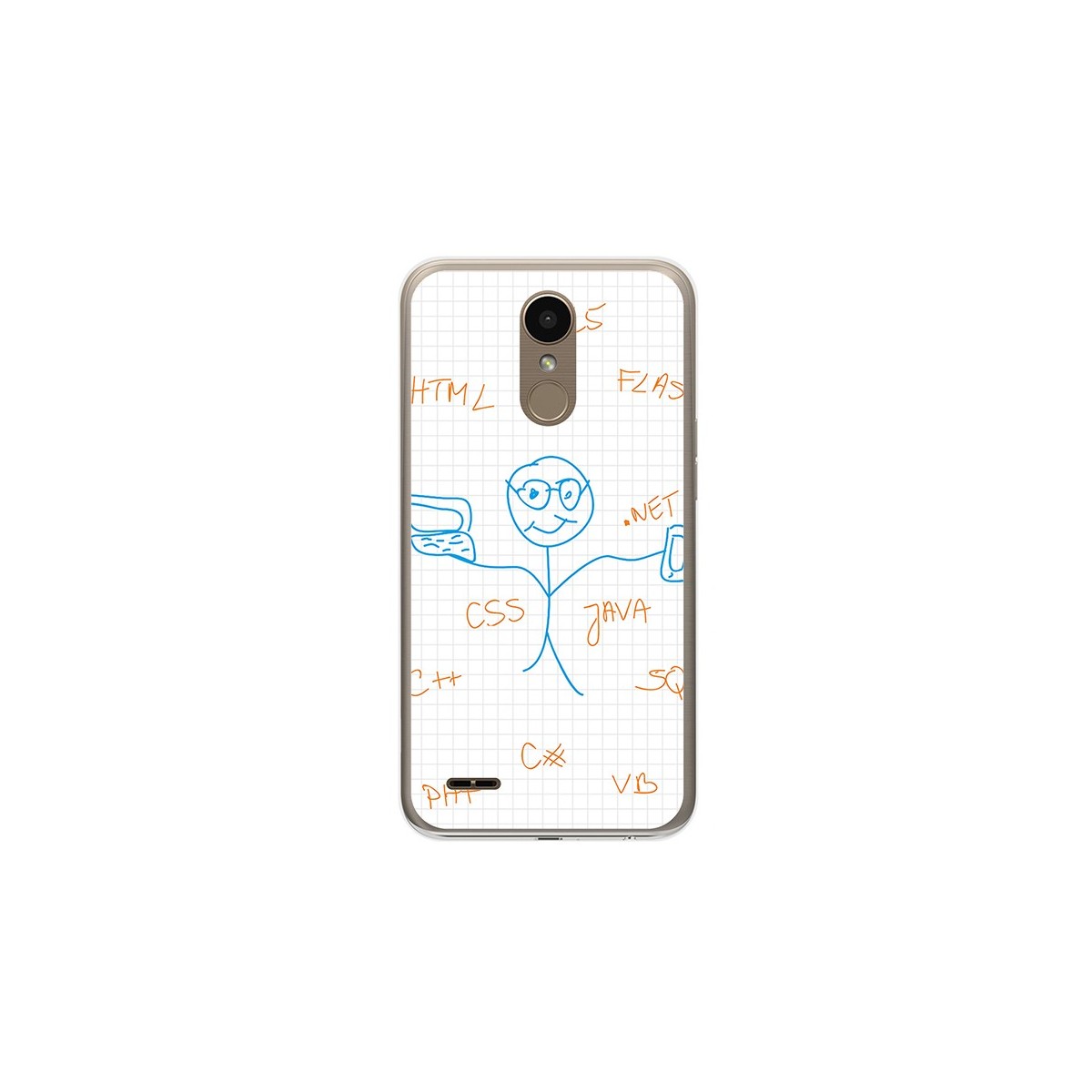 Funda Gel Tpu para Lg K10 2017 Diseño Informatico Dibujos