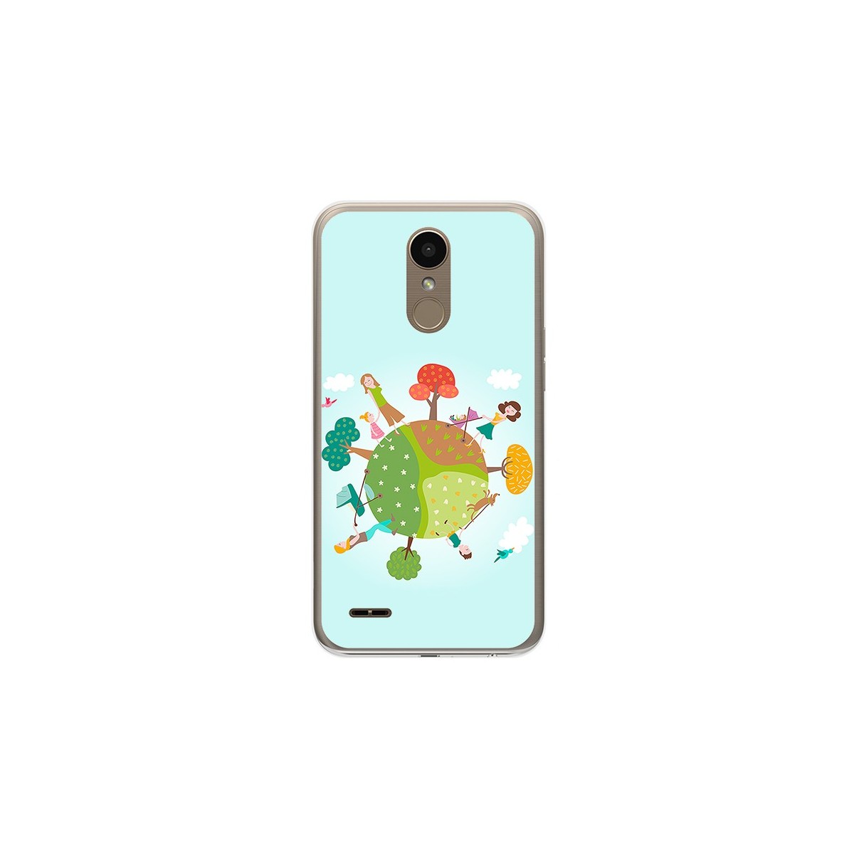 Funda Gel Tpu para Lg K10 2017 Diseño Familia Dibujos