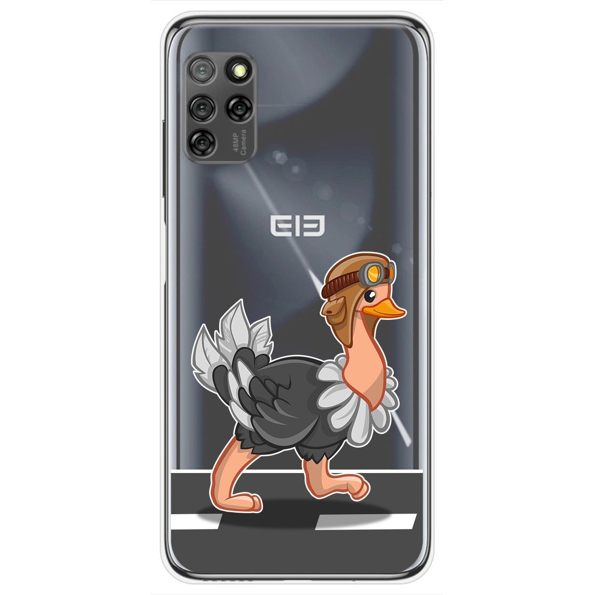 Funda Gel Transparente para Elephone E10 / E10 Pro diseño Avestruz Dibujos