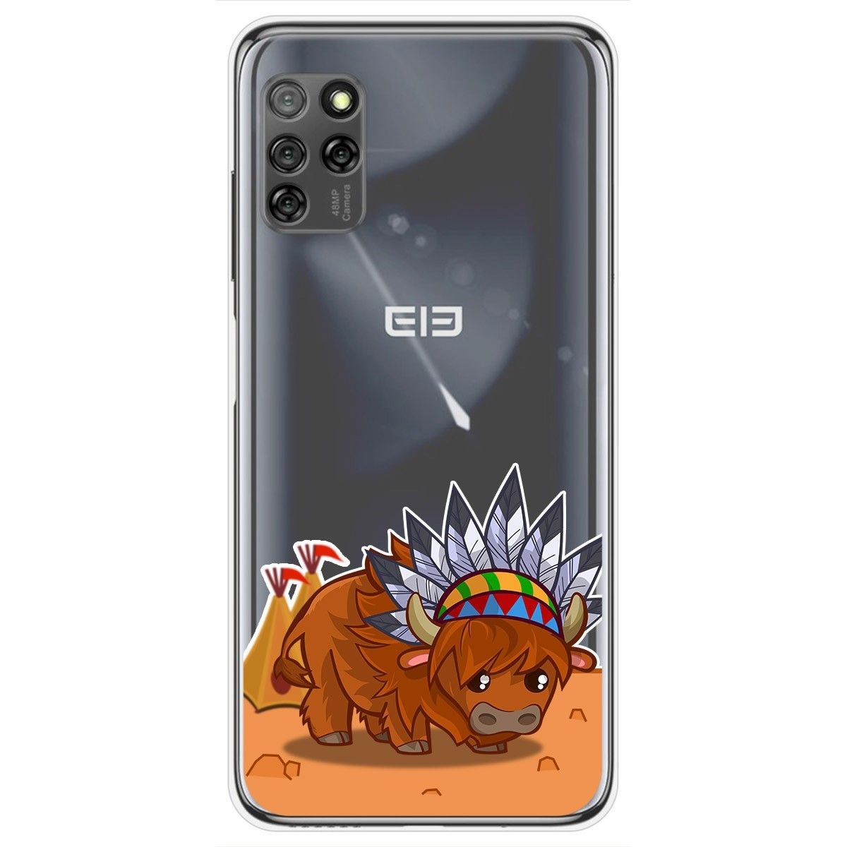 Funda Gel Transparente para Elephone E10 / E10 Pro diseño Bufalo Dibujos