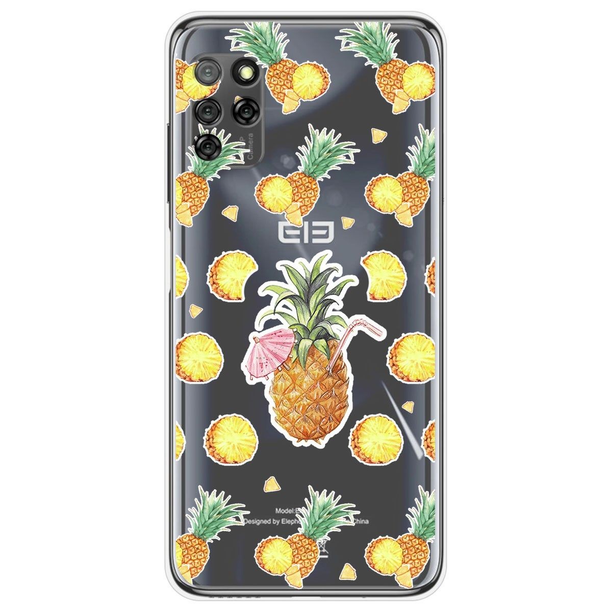 Funda Gel Transparente para Elephone E10 / E10 Pro diseño Piña Dibujos