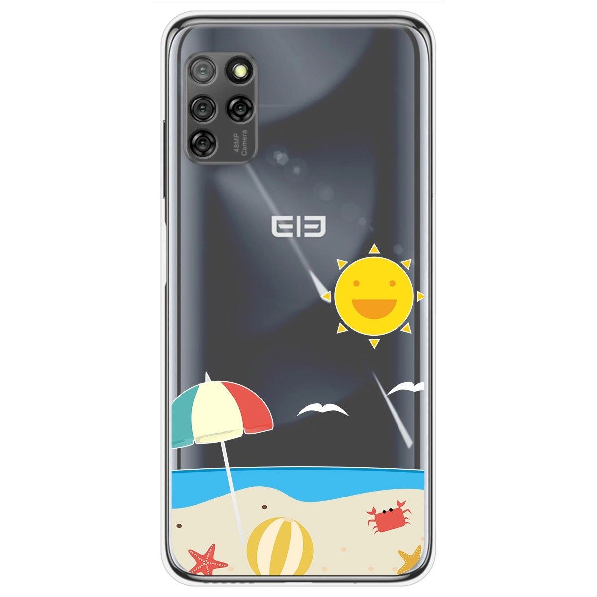 Funda Gel Transparente para Elephone E10 / E10 Pro diseño Playa Dibujos