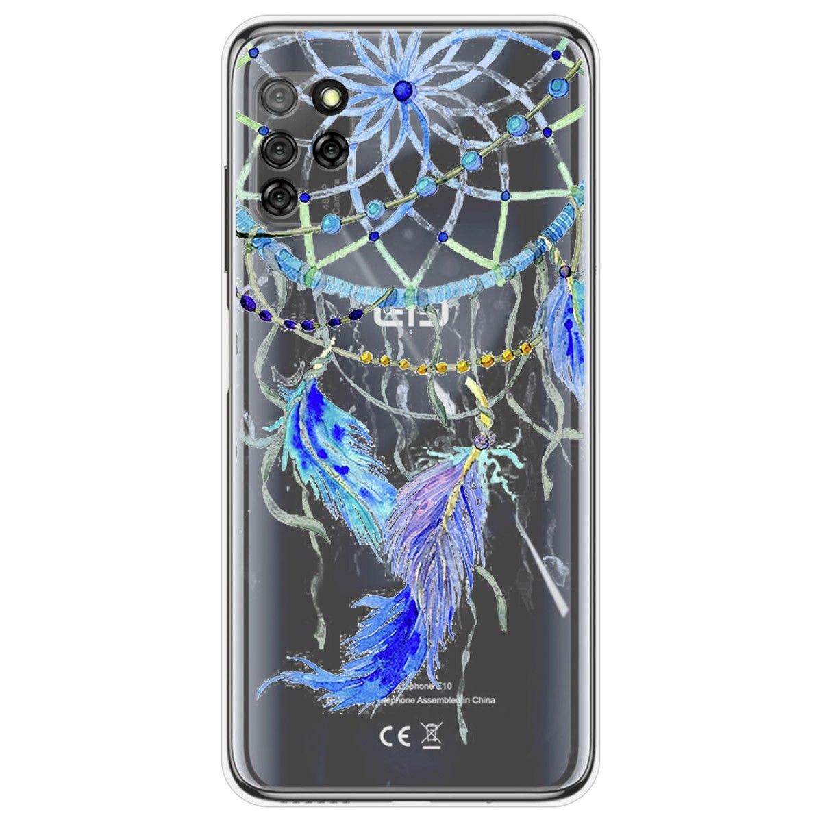 Funda Gel Transparente para Elephone E10 / E10 Pro diseño Plumas Dibujos