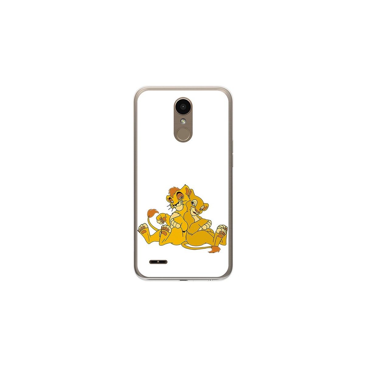 Funda Gel Tpu para Lg K10 2017 Diseño Leones Dibujos