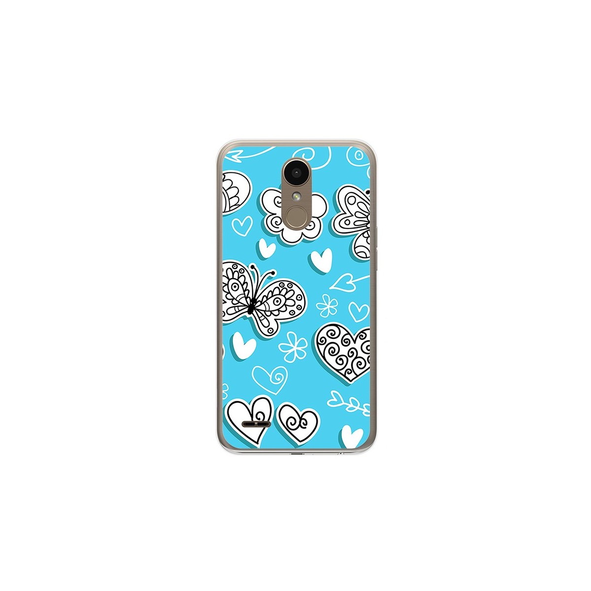 Funda Gel Tpu para Lg K10 2017 Diseño Mariposas Dibujos