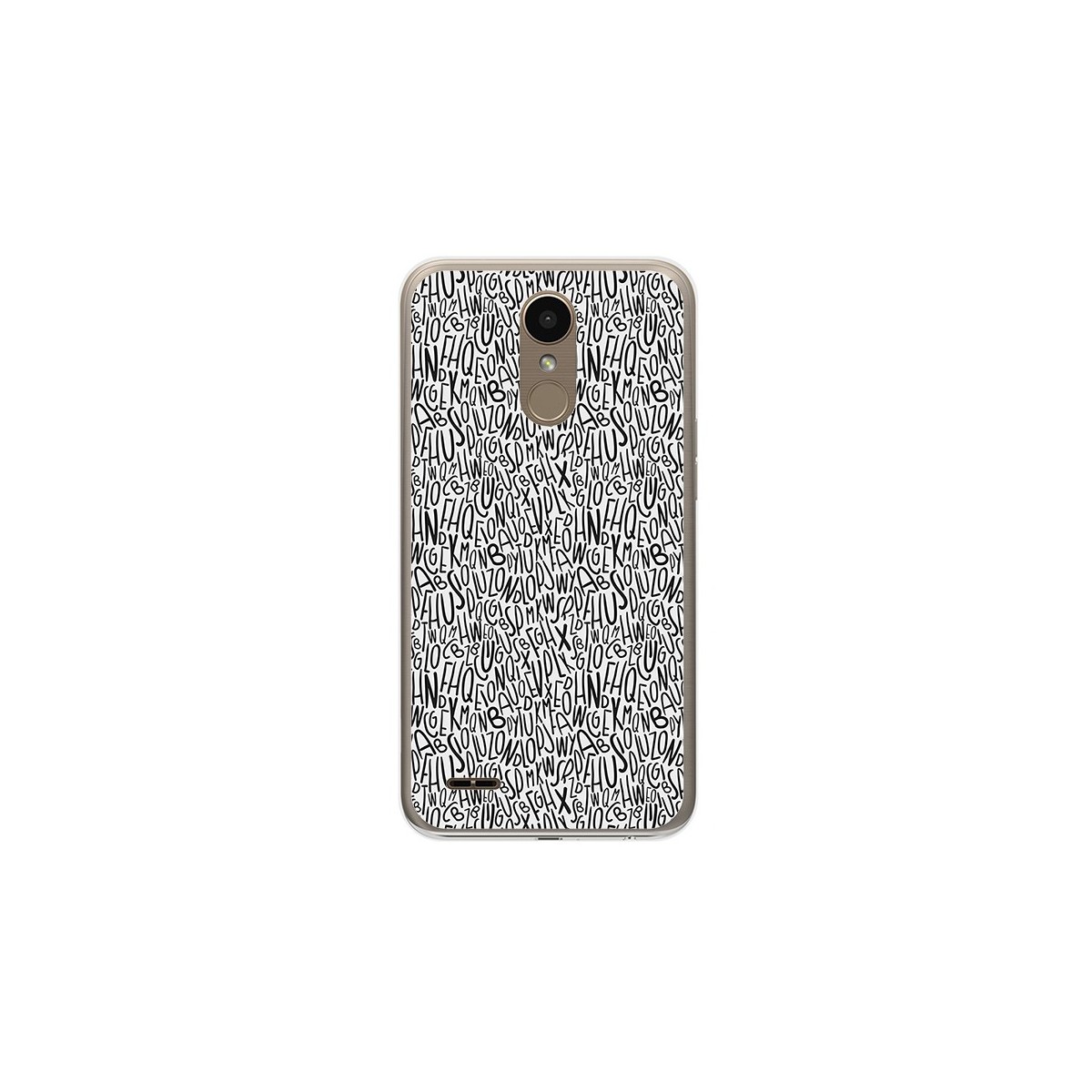 Funda Gel Tpu para Lg K10 2017 Diseño Letras Dibujos