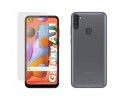 Pack 2 En 1 Funda Gel Transparente + Protector Cristal Templado para Samsung Galaxy A11 / M11