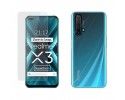 Pack 2 En 1 Funda Gel Transparente + Protector Cristal Templado para Realme X3 SuperZoom / X50 5G