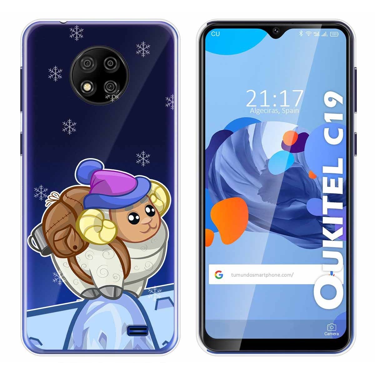 Funda Gel Transparente para Oukitel C19 diseño Cabra Dibujos