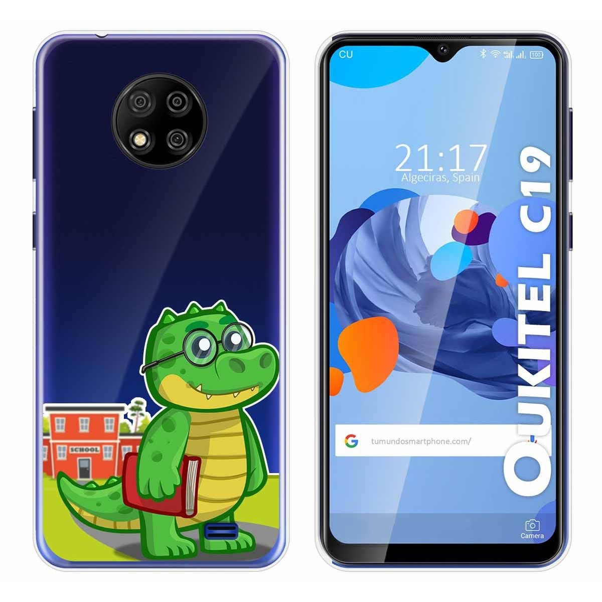 Funda Gel Transparente para Oukitel C19 diseño Coco Dibujos