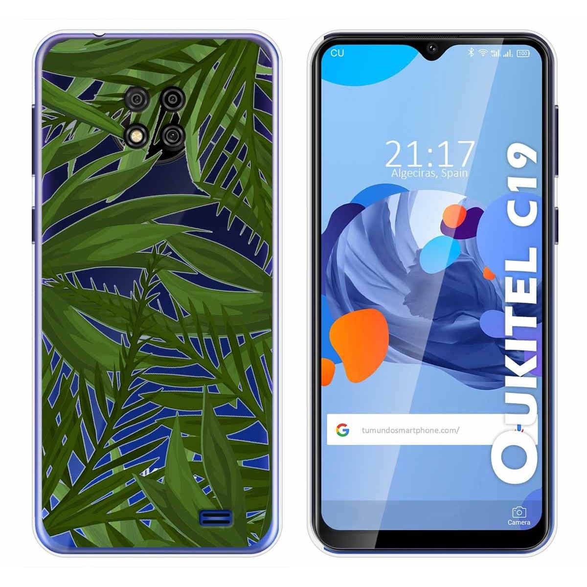 Funda Gel Transparente para Oukitel C19 diseño Jungla Dibujos
