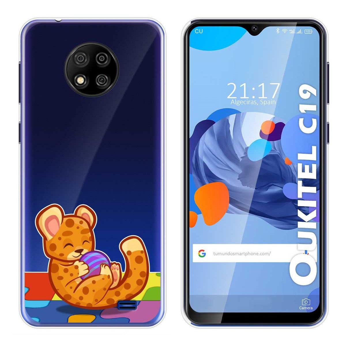 Funda Gel Transparente para Oukitel C19 diseño Leopardo Dibujos
