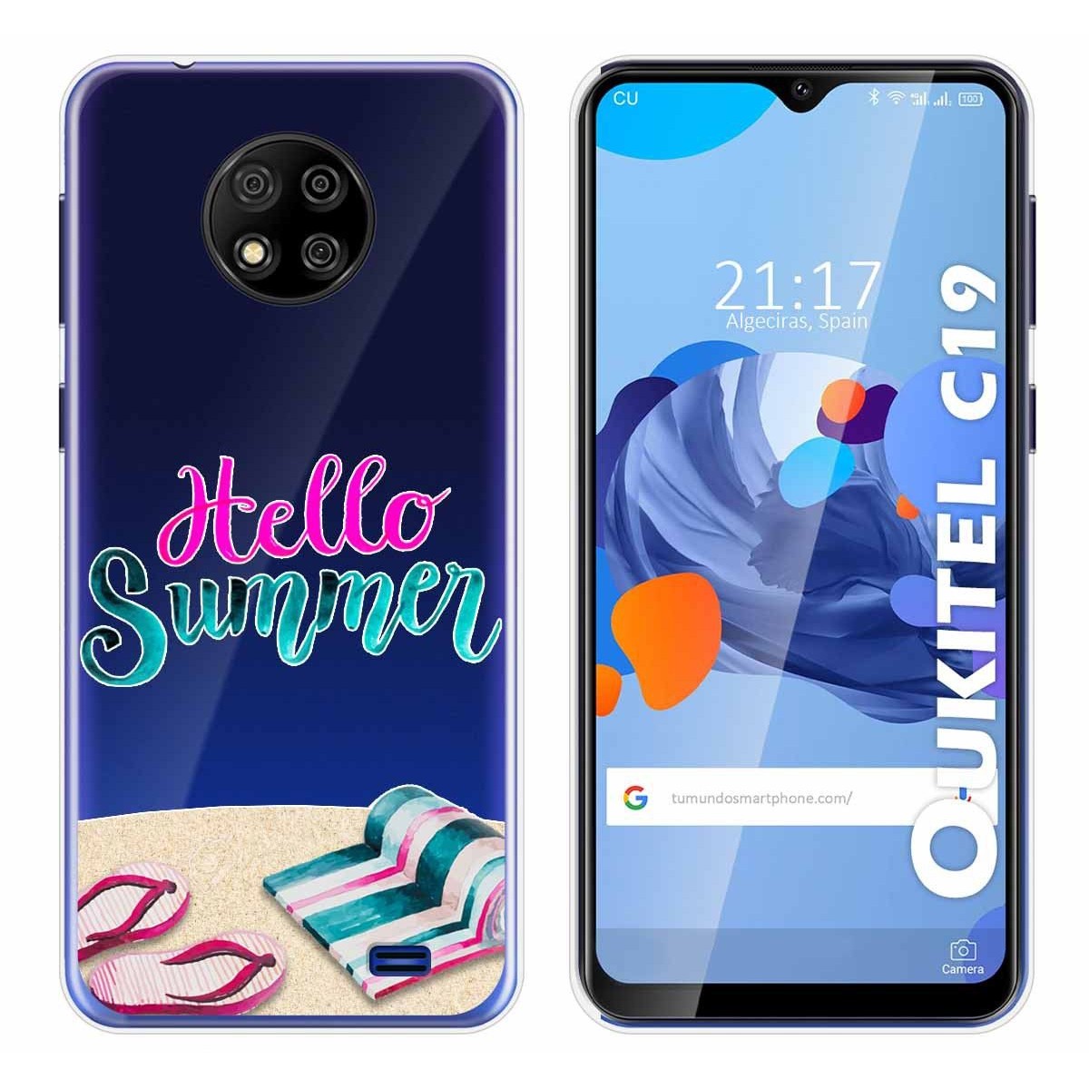 Funda Gel Transparente para Oukitel C19 diseño Summer Dibujos