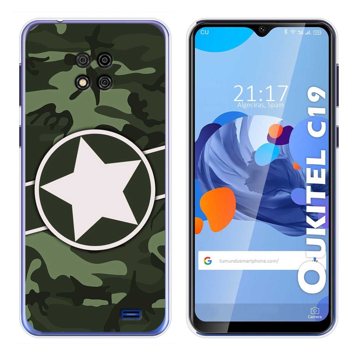 Funda Gel Tpu para Oukitel C19 diseño Camuflaje 01 Dibujos
