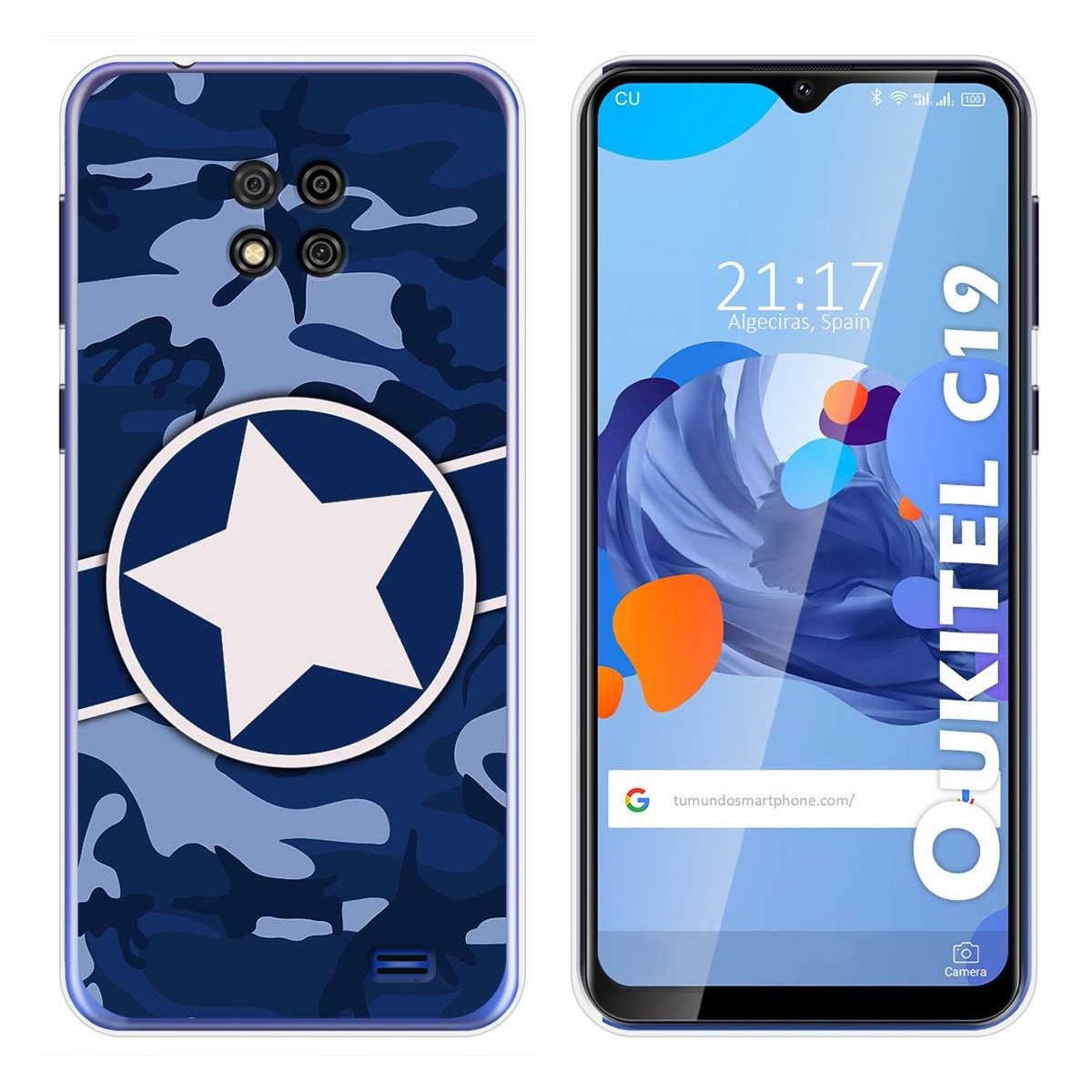 Funda Gel Tpu para Oukitel C19 diseño Camuflaje 03 Dibujos