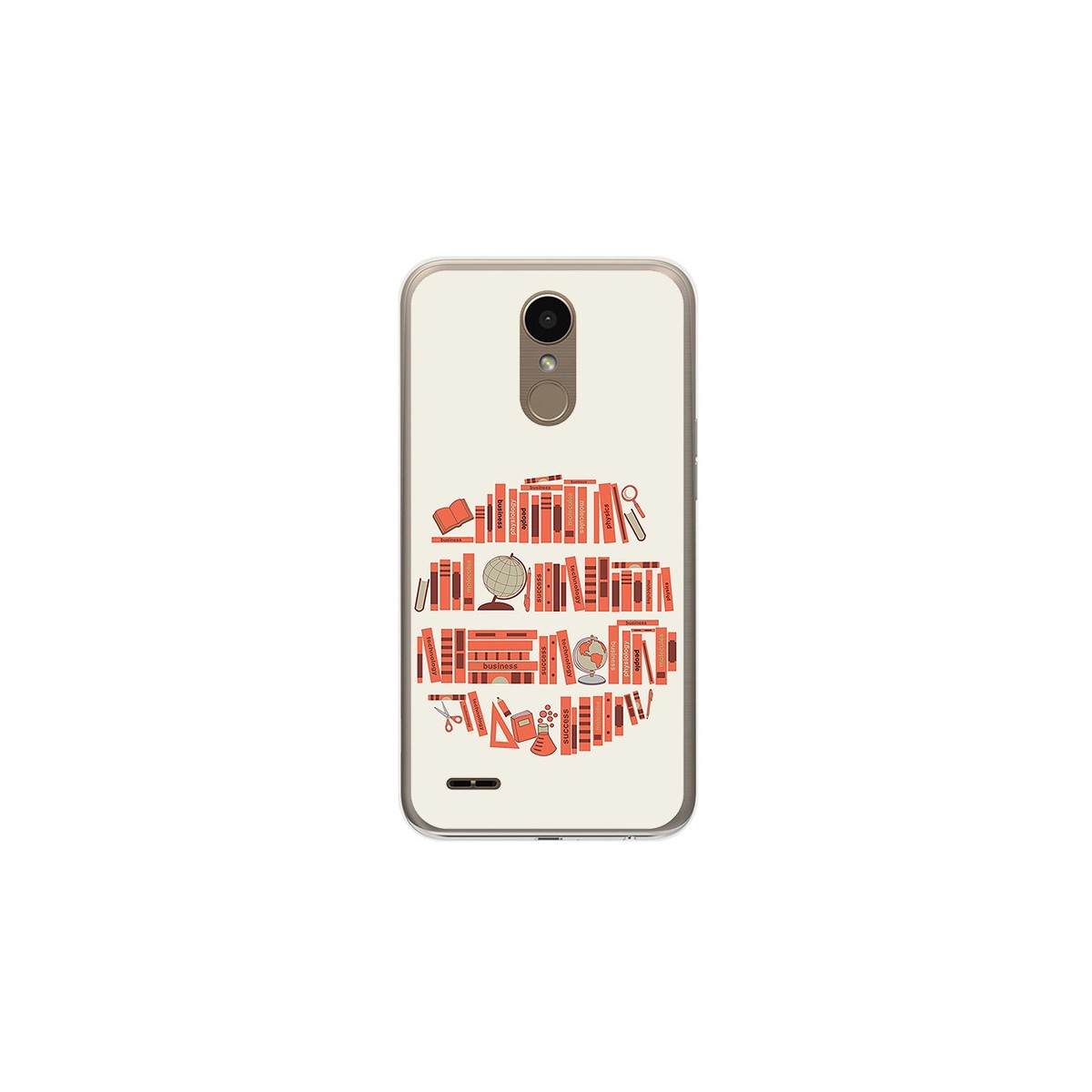 Funda Gel Tpu para Lg K10 2017 Diseño Mundo Libro Dibujos