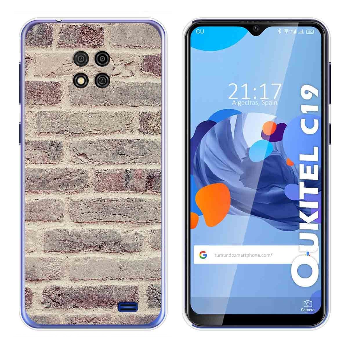 Funda Gel Tpu para Oukitel C19 diseño Ladrillo 01 Dibujos